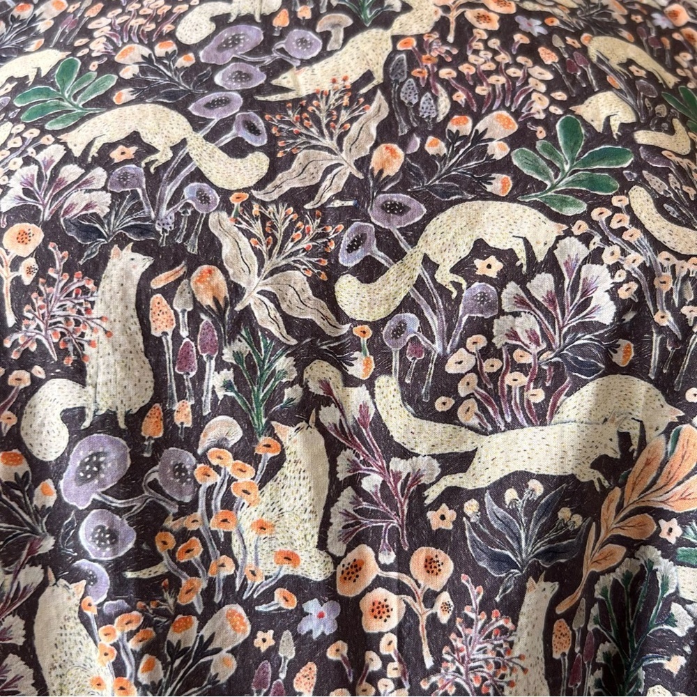 Shop the Mint Get Closer Plum Purple Fox Printed Dress View 5